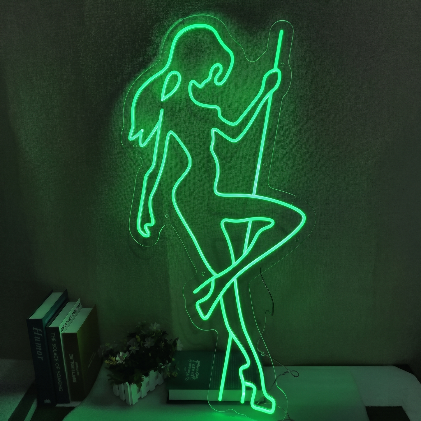Pole Dancer LED Neon Sign Pink Dance Neon Light Wall Decor for Bedroom Bar Studio