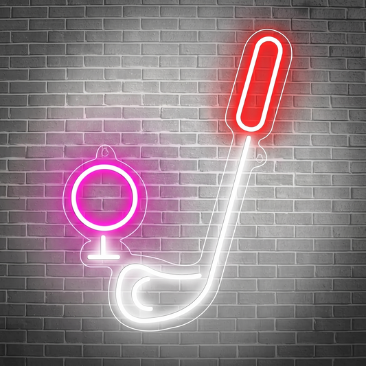 Hockey Stick LED Neon Sign Red Blue Sports Neon Light Wall Decor for Bedroom Gym