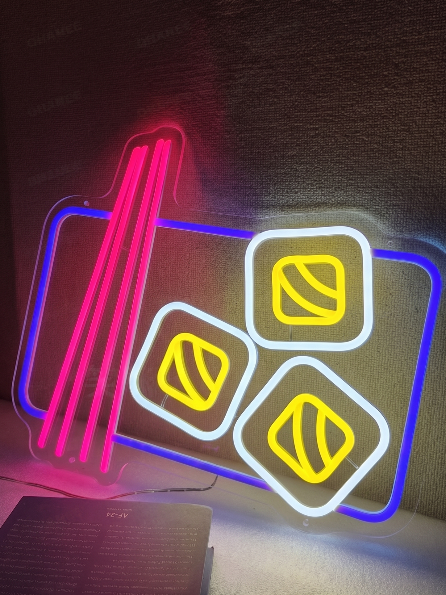 Sushi LED Neon Sign Red Blue Japanese Food Neon Light Wall Decor for Restaurant Cafe Kitchen