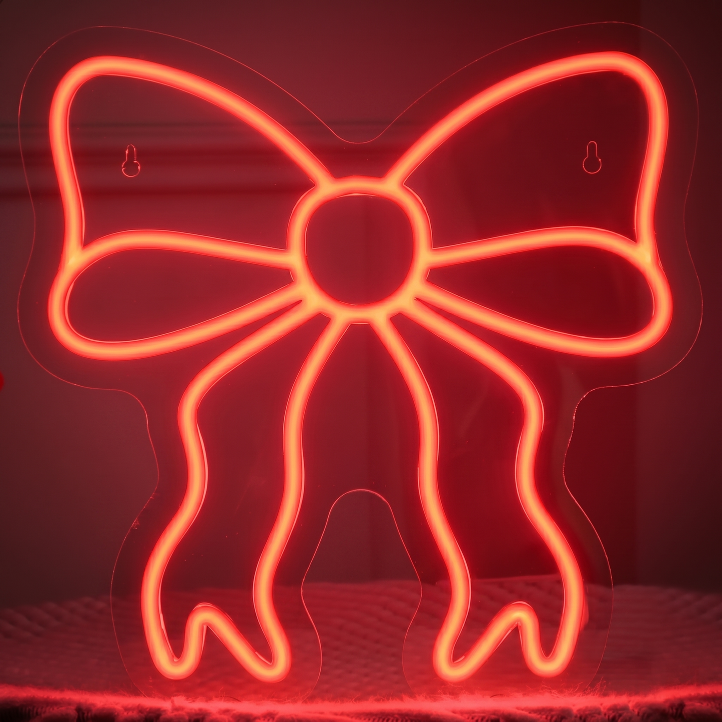 Bow LED Neon Sign Pink Ribbon Neon Light Wall Decor for Bedroom Party Nursery