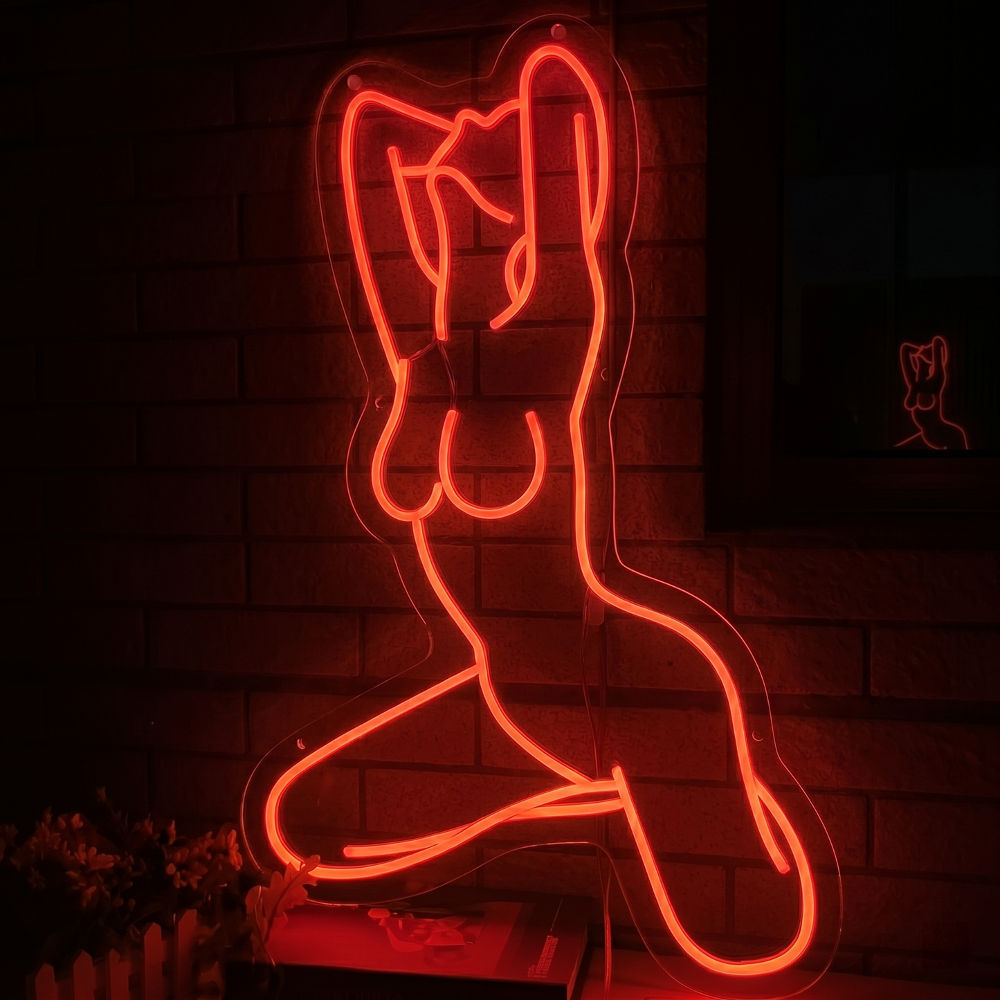 Female Body LED Neon Sign Pink Silhouette Neon Light Wall Decor for Bedroom Salon Bar