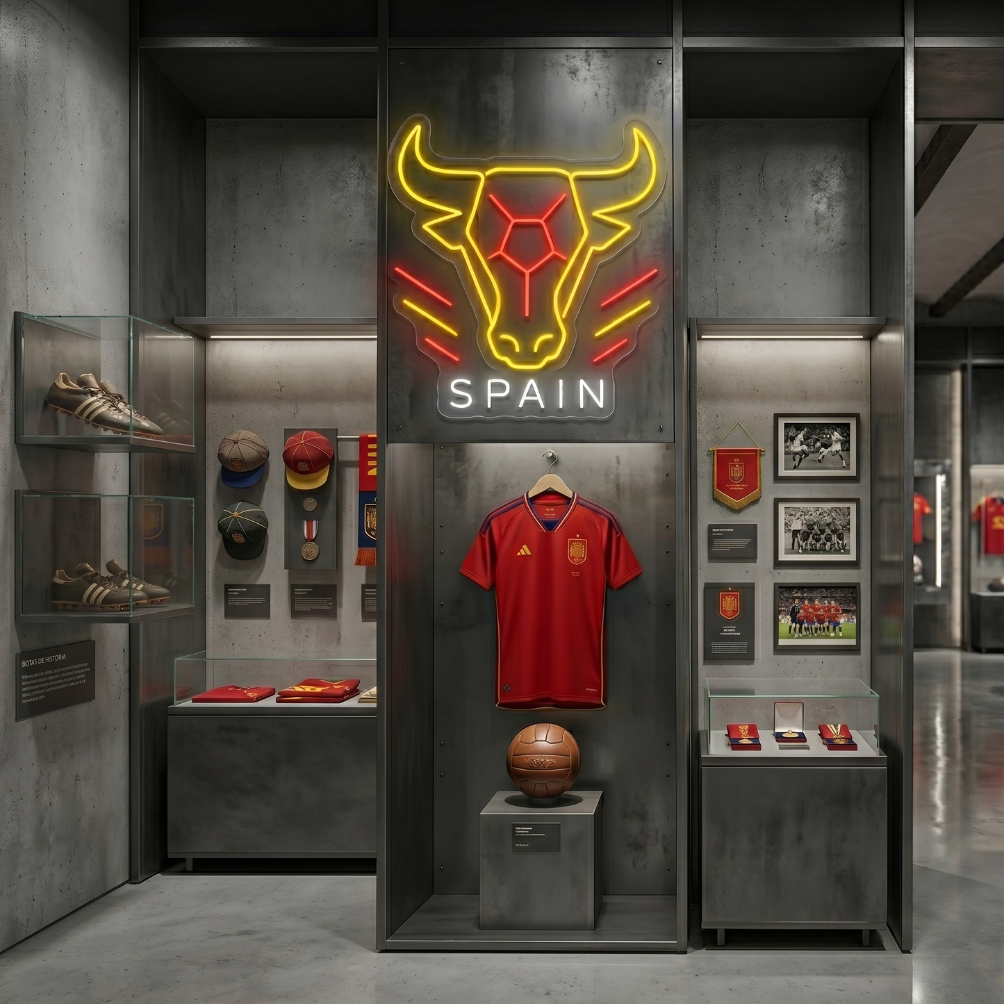 Spain Bull LED Neon Sign Spanish Football Fan Neon Light Wall Decor for Sports Bar Game Room