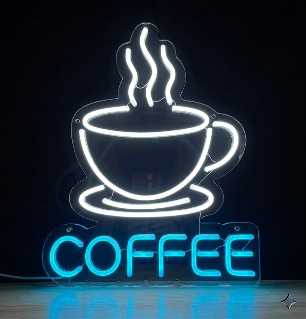 Coffee LED Neon Sign Decorative Wall Light for Cafes and Home Kitchen