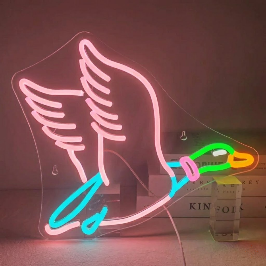 Angel Wings LED Neon Sign Aesthetic Flying Bird Neon Light for Bedroom Decor