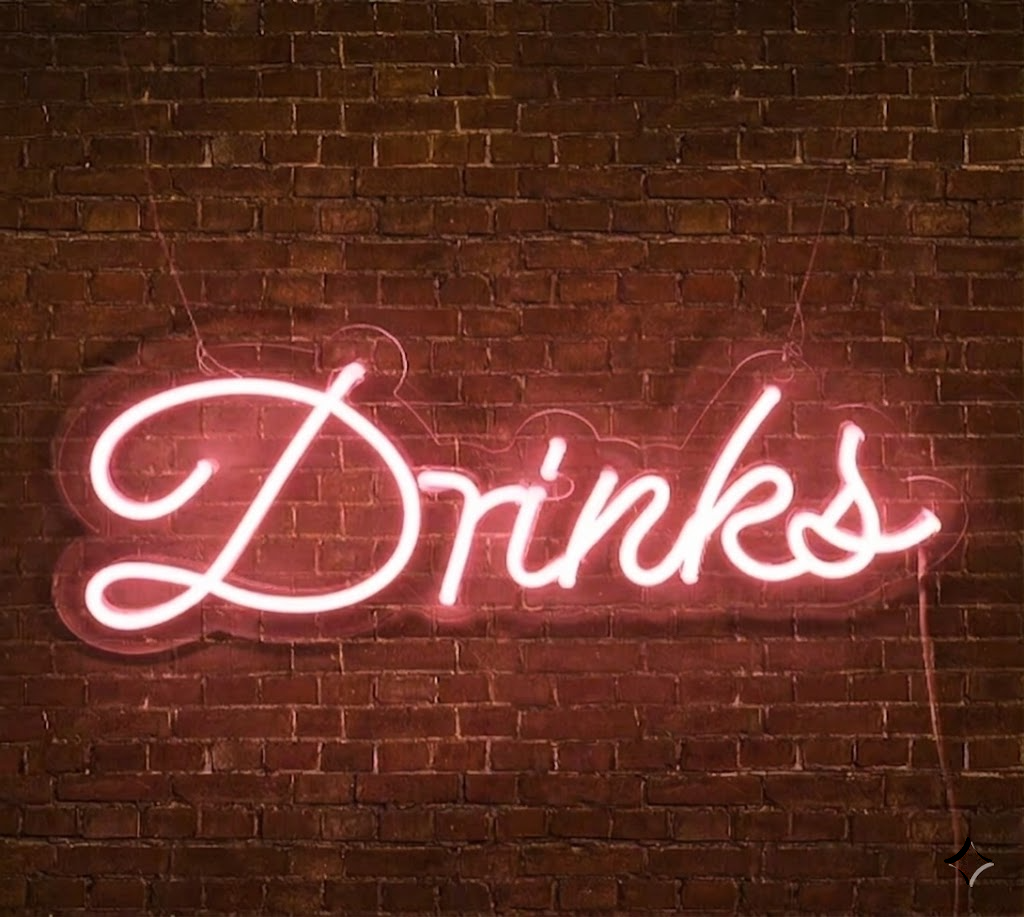 Drinks LED Neon Sign Warm Yellow Script Wall Decor for Home Bar Pub Club and Party Ambiance