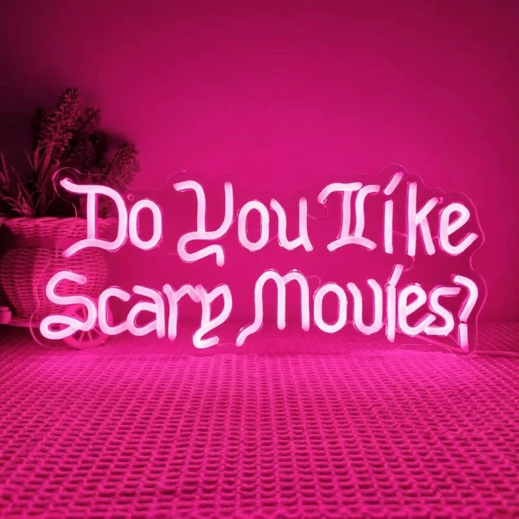 Do You Like Scary Movies LED Neon Sign for Horror Room Halloween Wall Decor