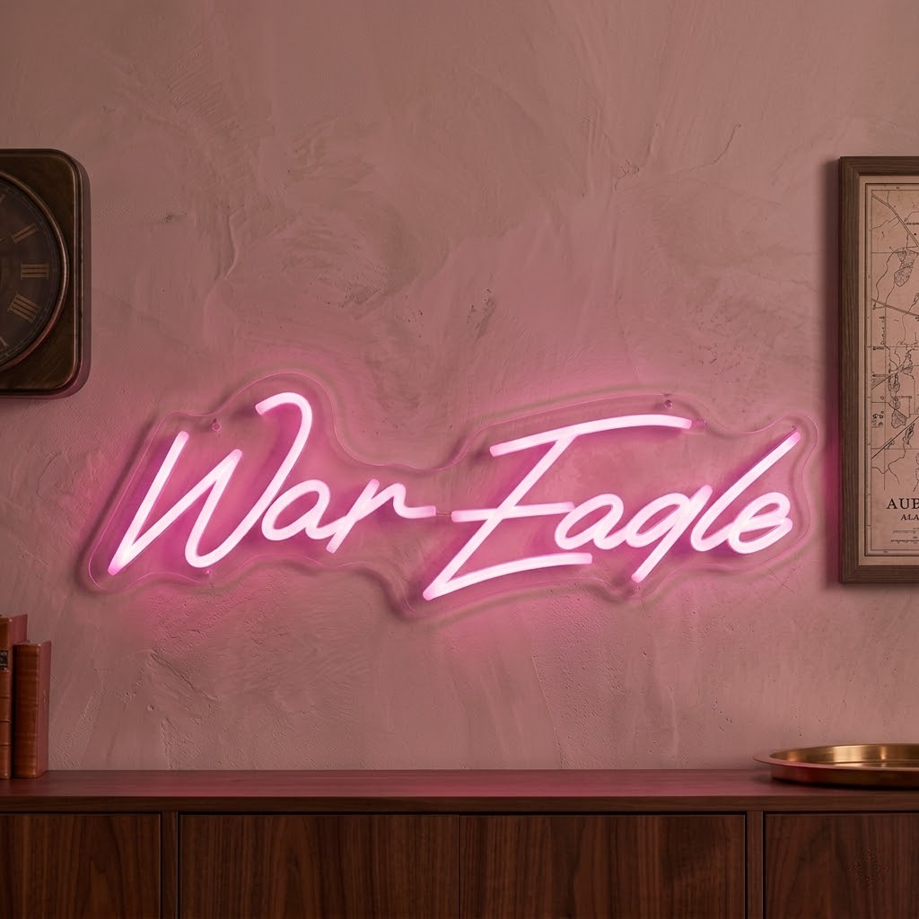 Van Zage Script LED Neon Sign for Bedroom Wall Decor Aesthetic Light