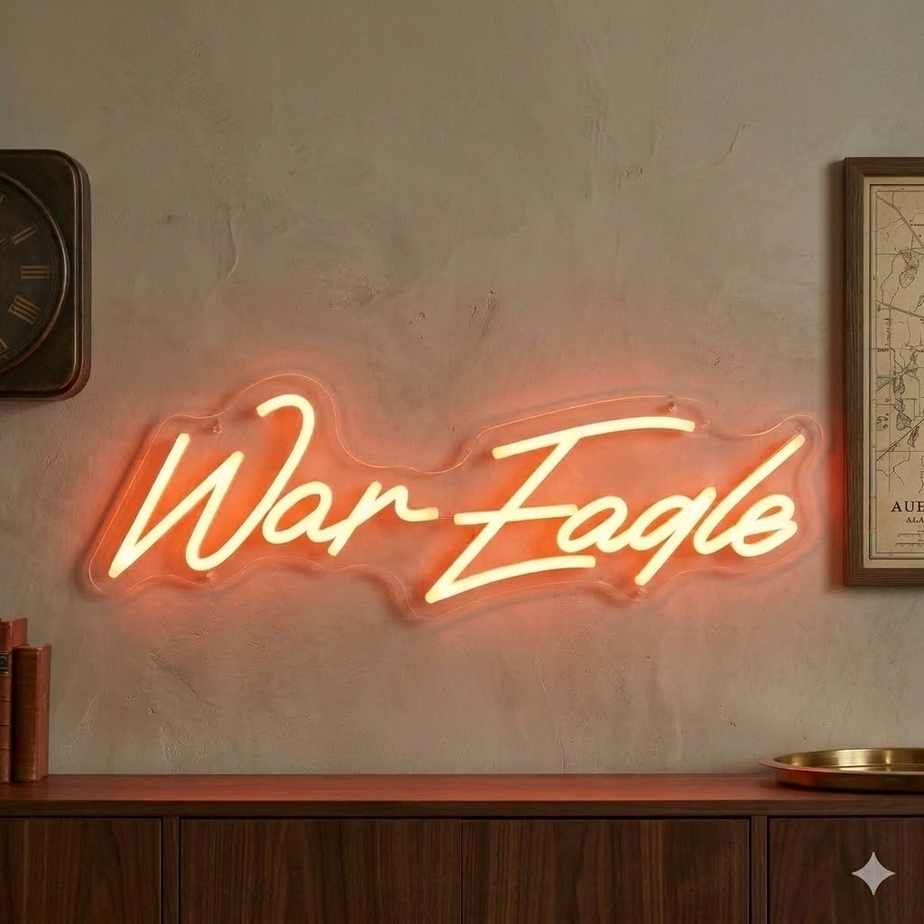 Van Zage Script LED Neon Sign for Bedroom Wall Decor Aesthetic Light