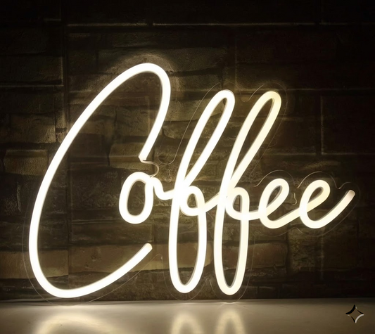Coffee LED Neon Sign Wall Light for Home and Cafe Decor