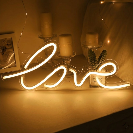 Love LED Neon Sign Romantic Wall Decor for Bedroom Wedding Party
