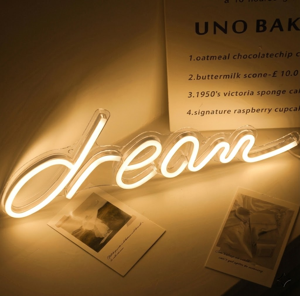 Dream LED Neon Sign Aesthetic Wall Decor for Bedroom Living Room