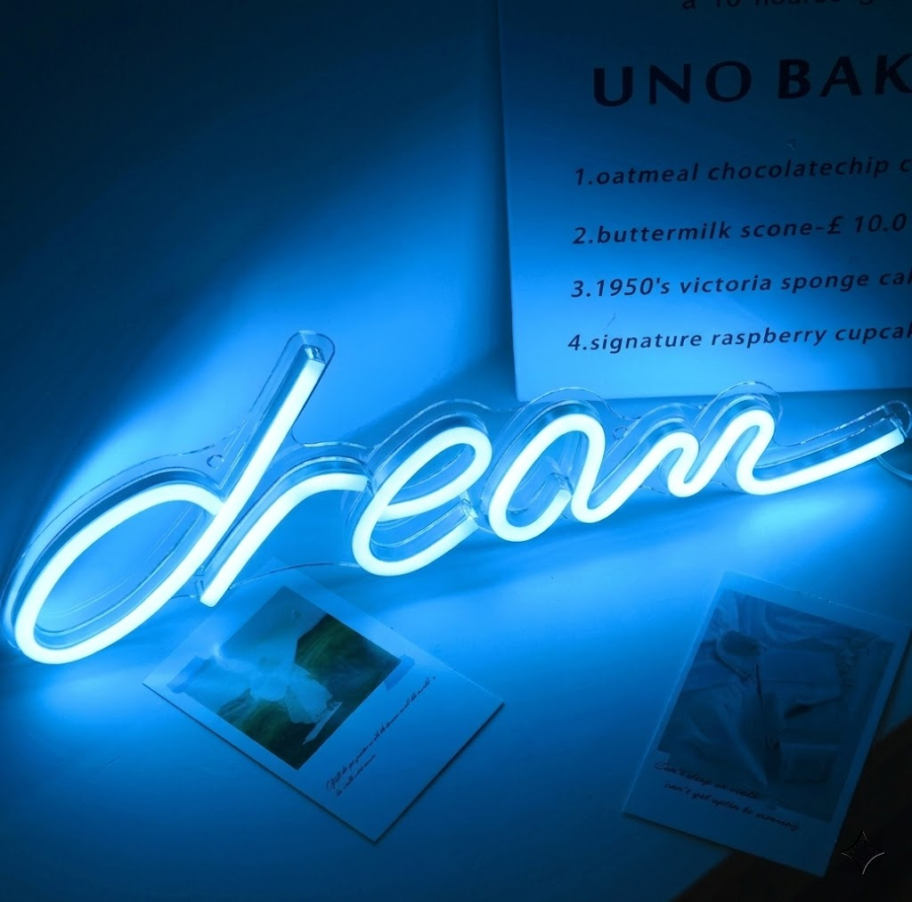 Dream LED Neon Sign Aesthetic Wall Decor for Bedroom Living Room