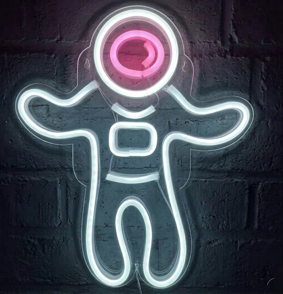 Astronaut LED Neon Sign for Kids Room Space Wall Decor