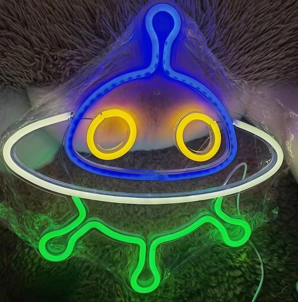 Cute Alien UFO LED Neon Sign for Kids Room Decor