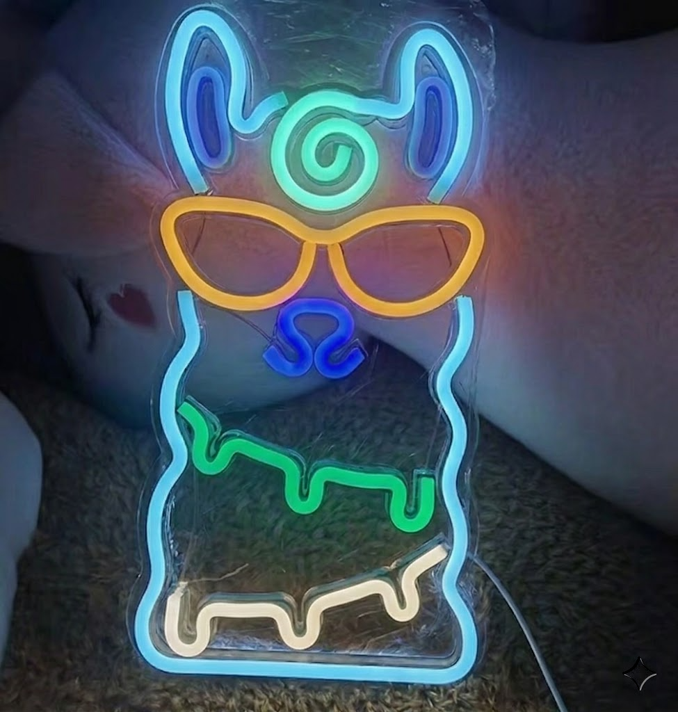 Cool Dog LED Neon Sign with Sunglasses for Bedroom Fun Room Decor Gift
