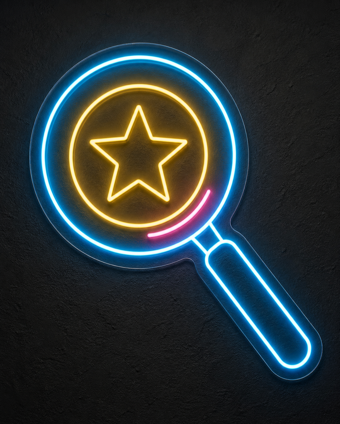 Coin Magnifying Glass LED Neon Sign for Coin Shops - design reference