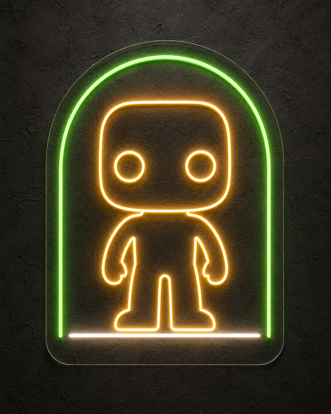 Collectible Figure Display LED Neon Sign for Collectibles Displays - design reference