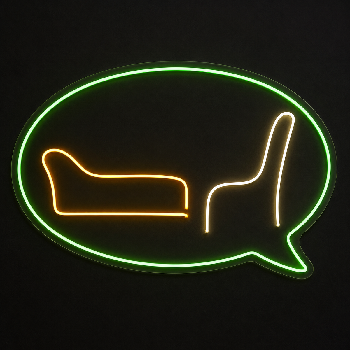 Space to Talk LED Neon Sign for Counseling Centers - design reference