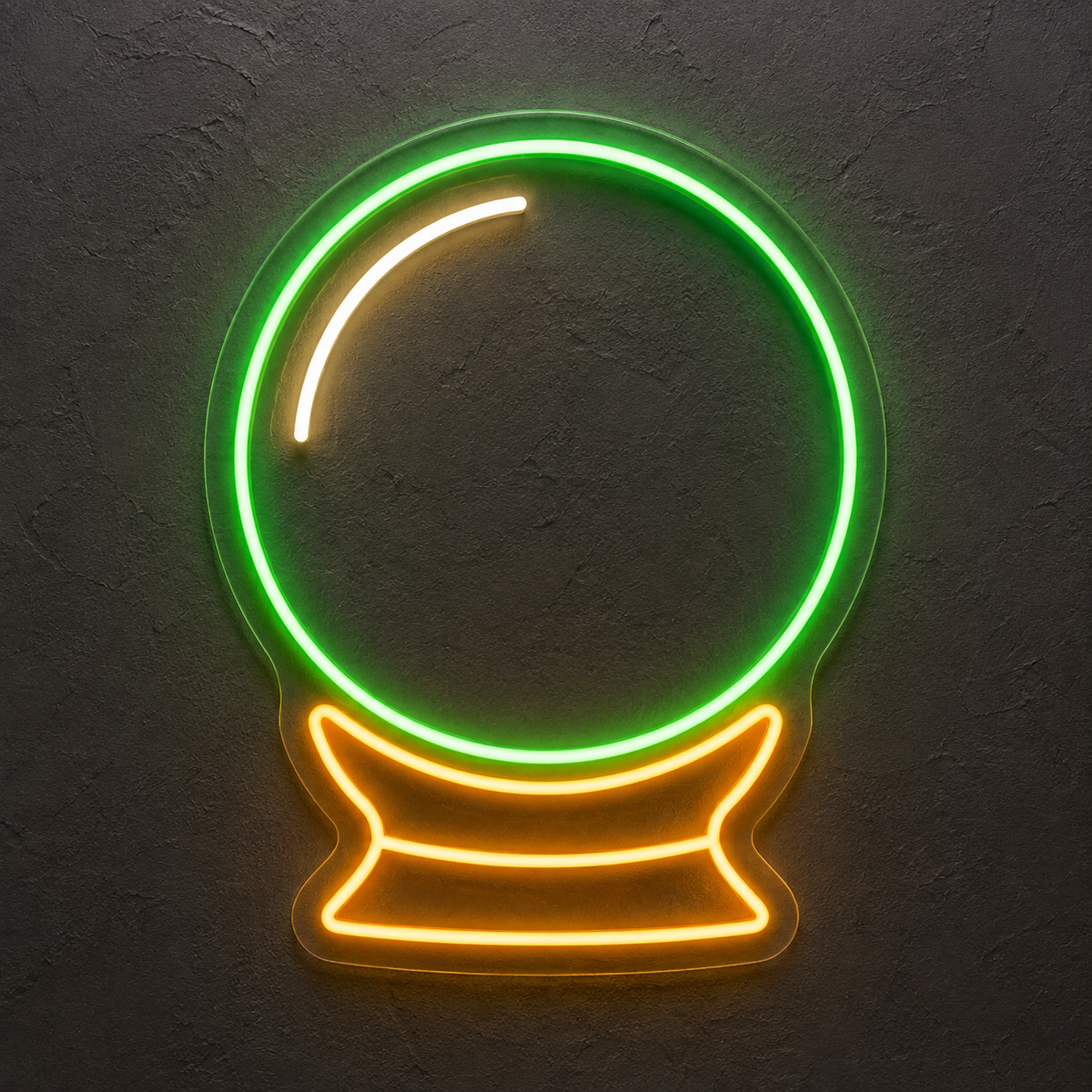 Crystal Ball LED Neon Sign for Mystical Decor - design reference