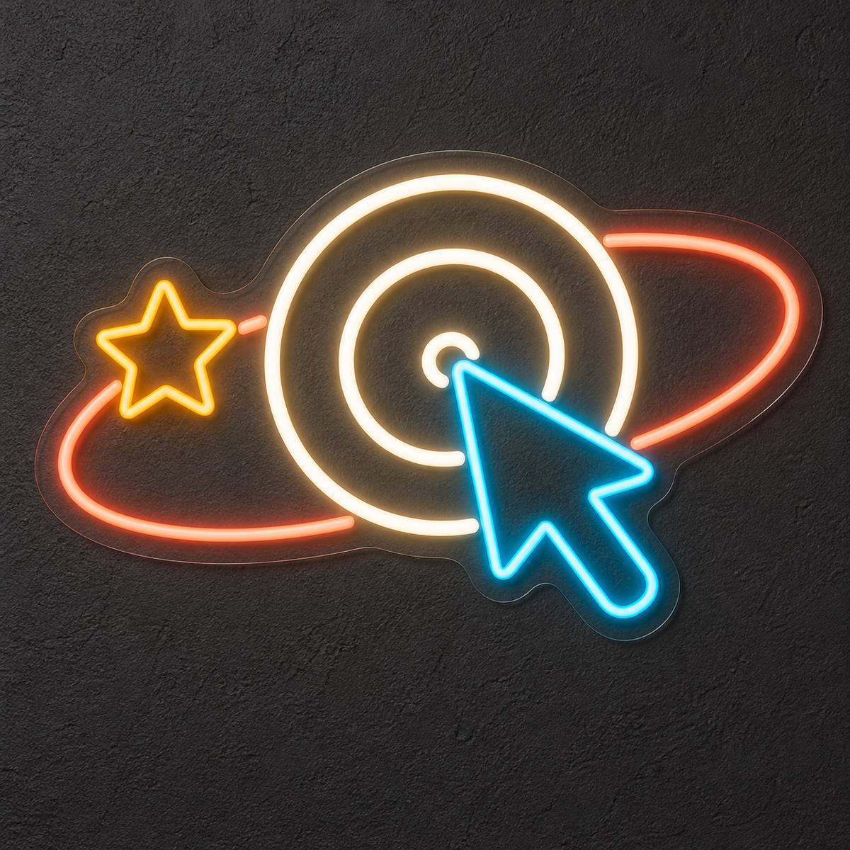 Cursor & Target LED Neon Sign for Marketing Agencies - design reference
