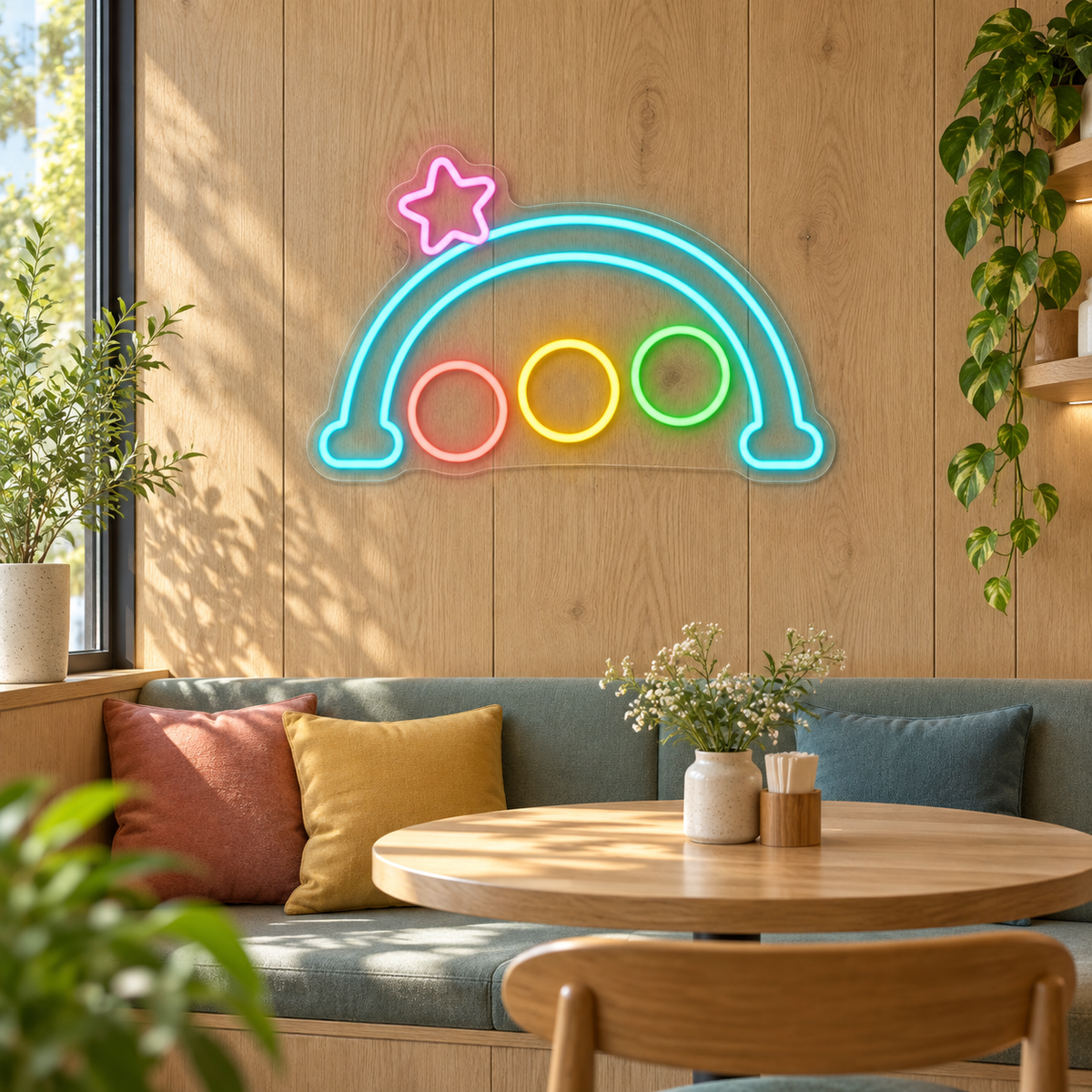 Starry Play Arch LED Neon Sign for Indoor Playgrounds - interior setting