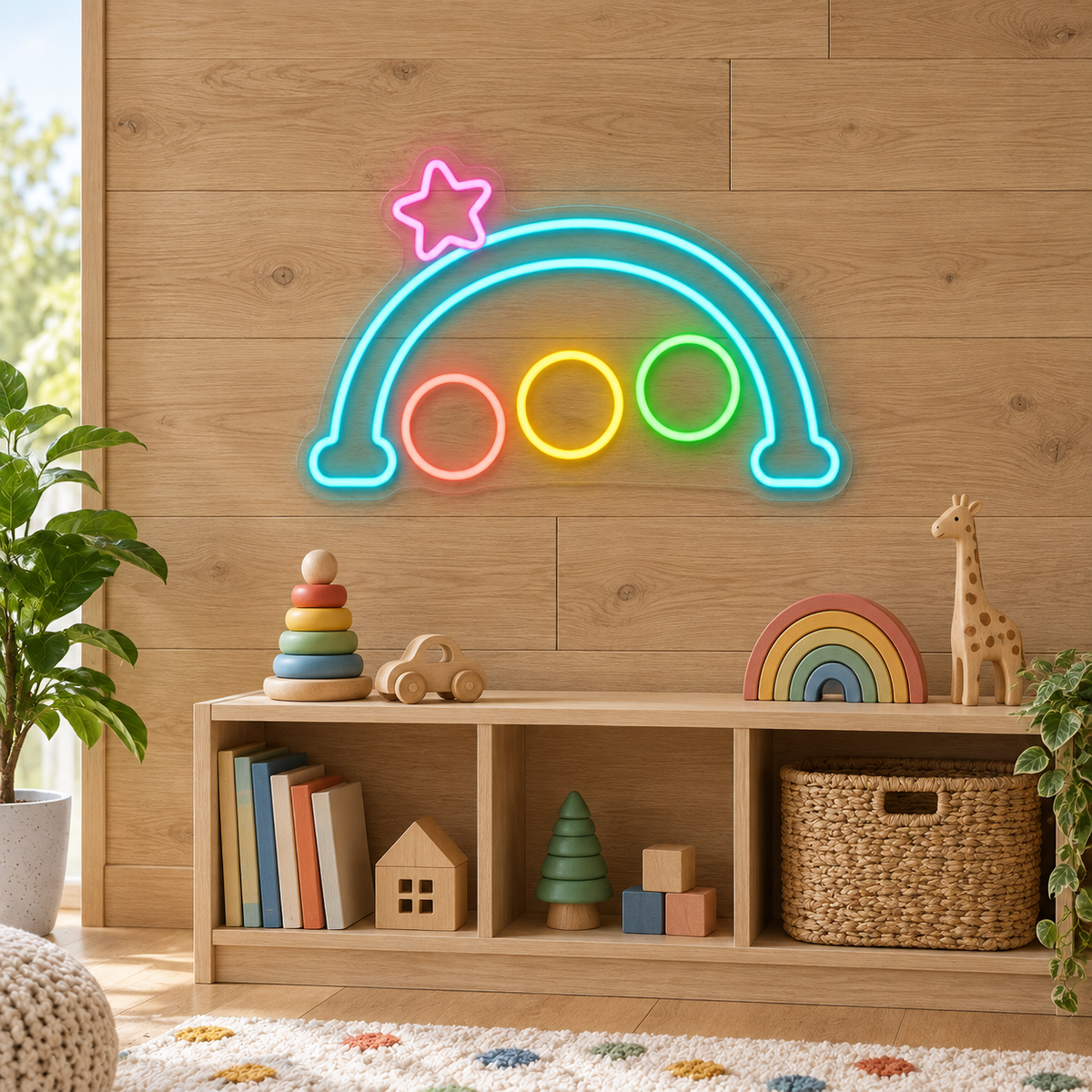 Starry Play Arch LED Neon Sign for Indoor Playgrounds - interior setting