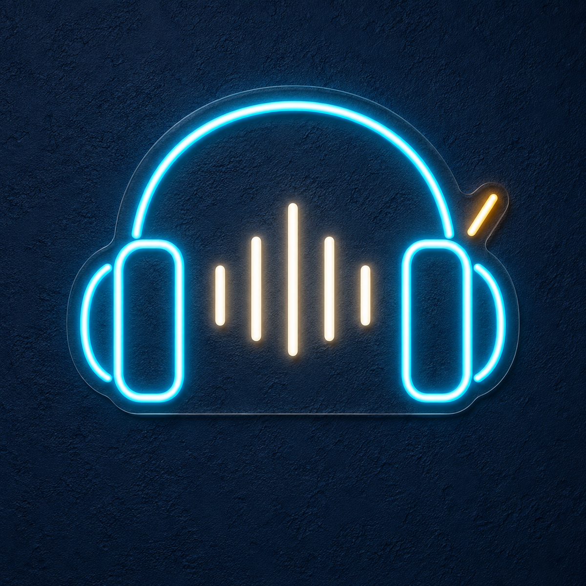 Headphones & Sound Bars LED Neon Sign for Recording Studios - design reference