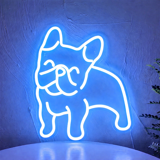 Minimalist Dog Ear LED Neon Sign White Aesthetic Neon Light for Modern Room Decor