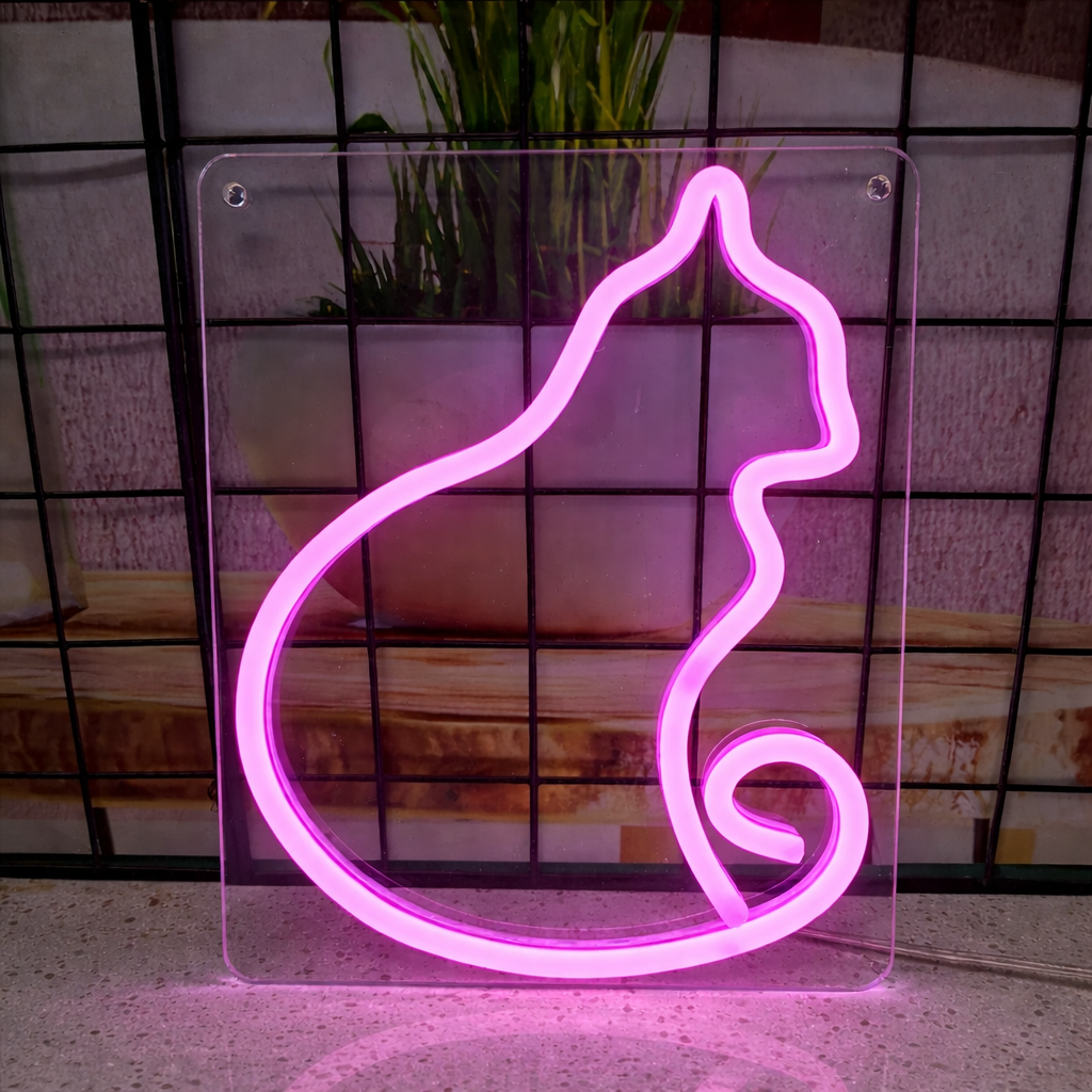 Custom Script Text LED Neon Mirror Sign for Bedroom, Vanity & Aesthetic Room Decor