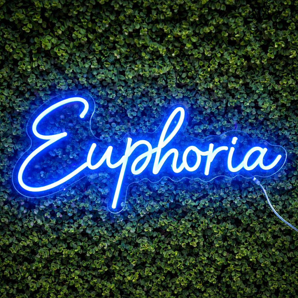 Euphoria Neon Sign LED Light Wall Decor for Bedroom Bar Party Aesthetic Room Decor