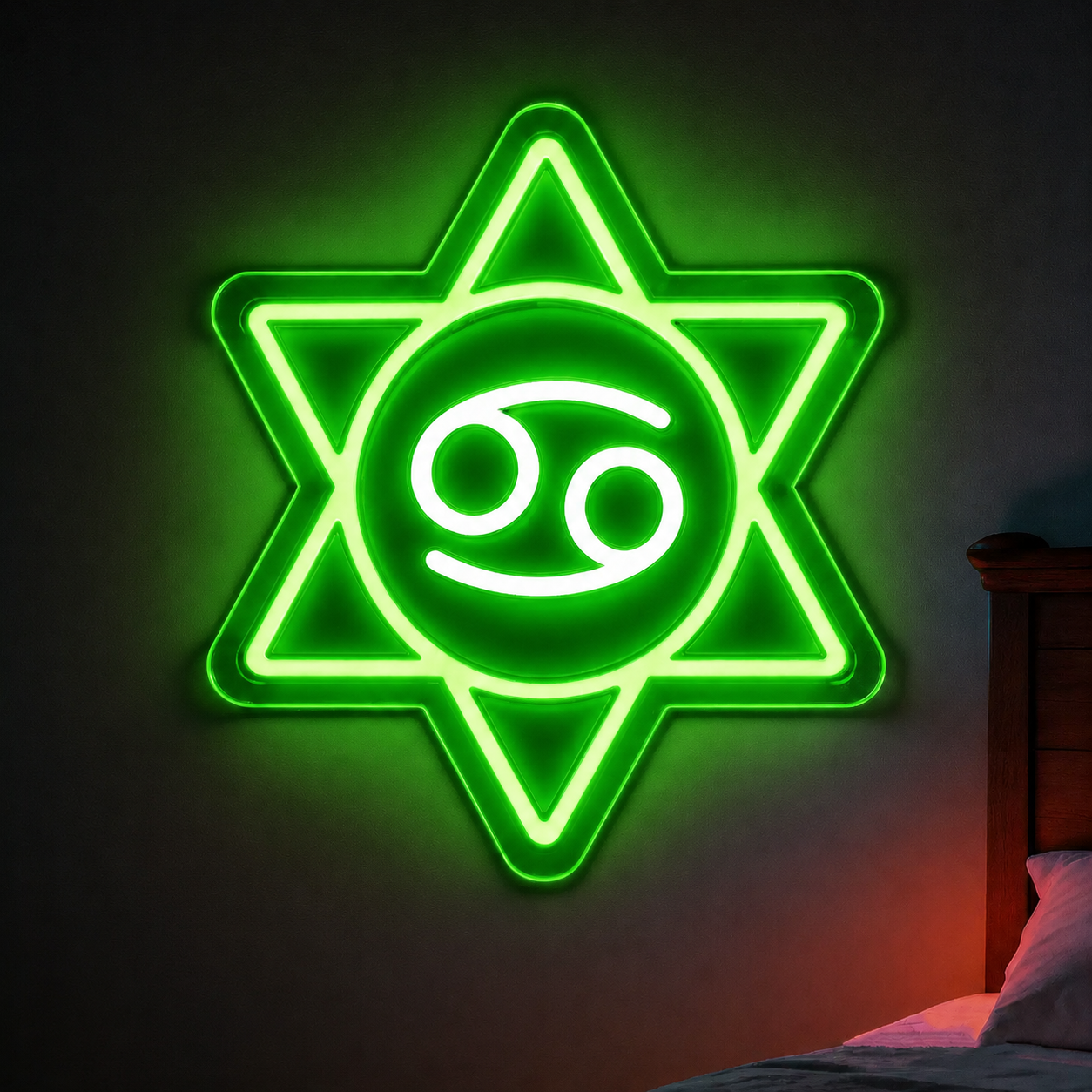 Cancer Zodiac LED Neon Sign Astrology Horoscope Neon Light Wall Decor for Bedroom Gaming Room