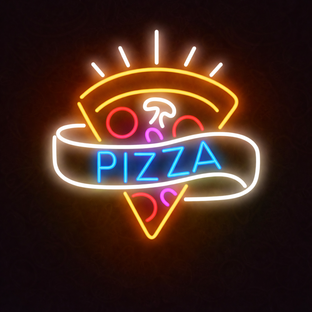 Pizza Banner LED Neon Sign for Pizzeria, Restaurant & Food Shop Wall Decor