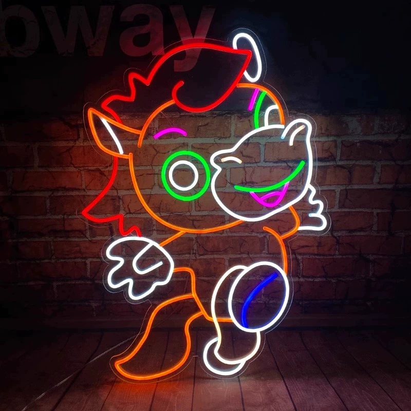 Cartoon Fox LED Neon Sign Cute Animal Neon Light for Kids Room Wall Decor