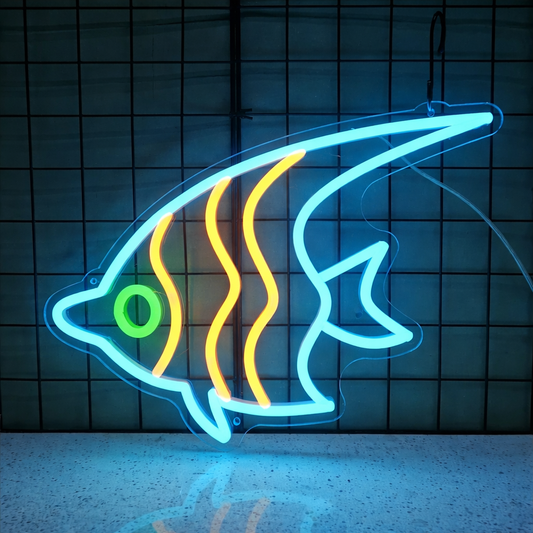 Colorful Tropical Fish LED Neon Sign for Bar Aquarium Wall Decor
