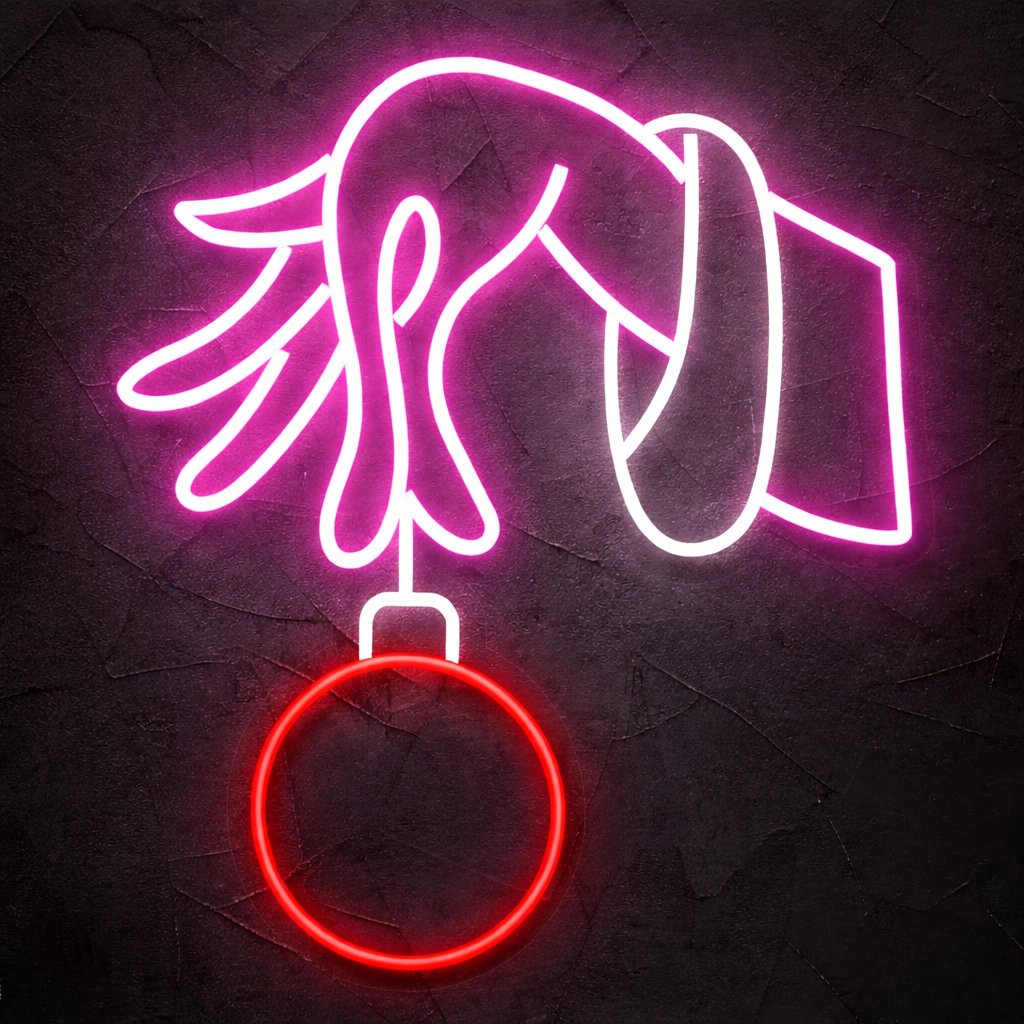 LED Christmas Hand Ornament Neon Sign for Holiday Decor