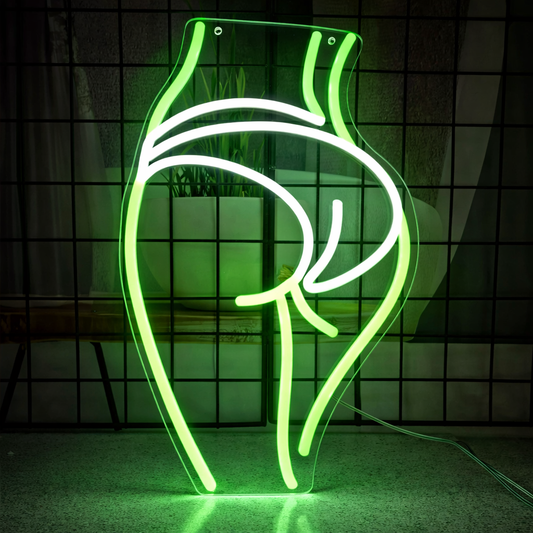 Sexy Butt Outline LED Neon Sign Pink Body Curve Neon Light for Bedroom Wall Decor