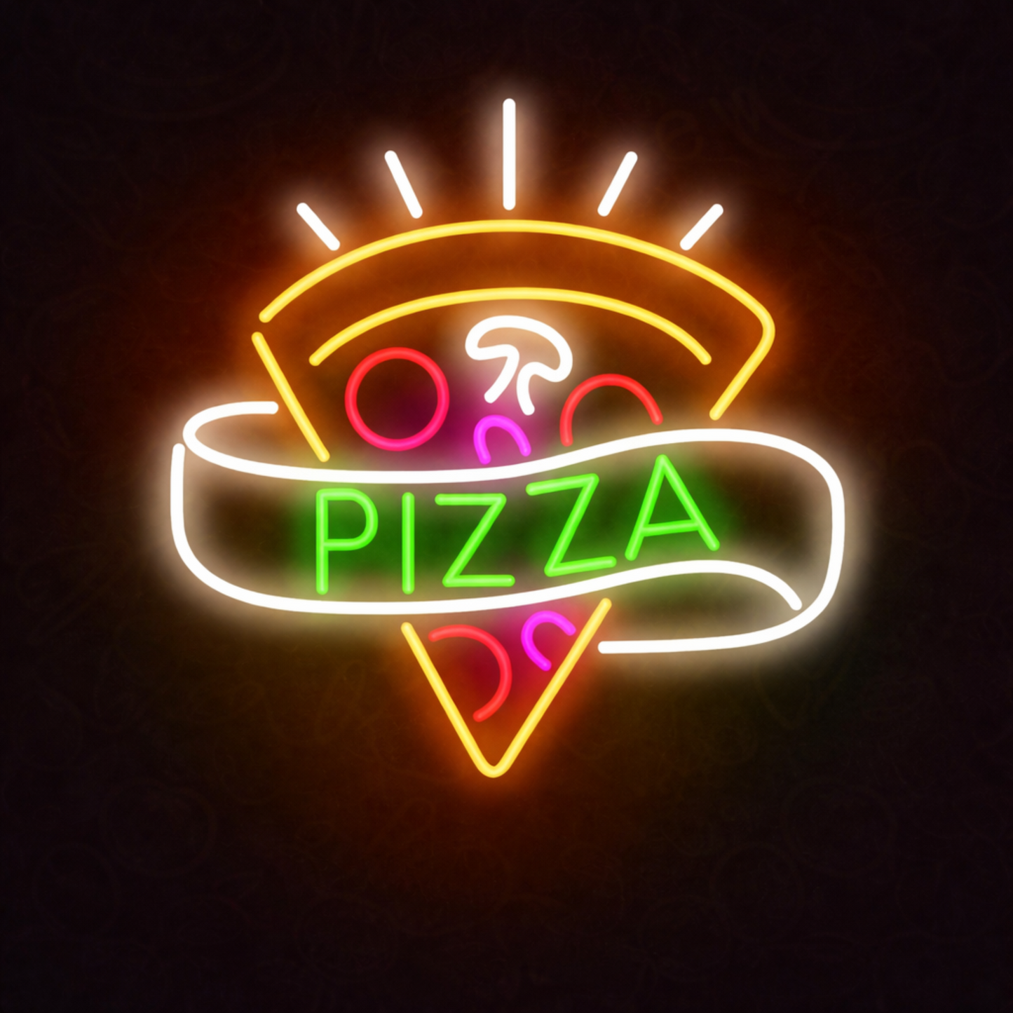 Pizza Banner LED Neon Sign for Pizzeria, Restaurant & Food Shop Wall Decor