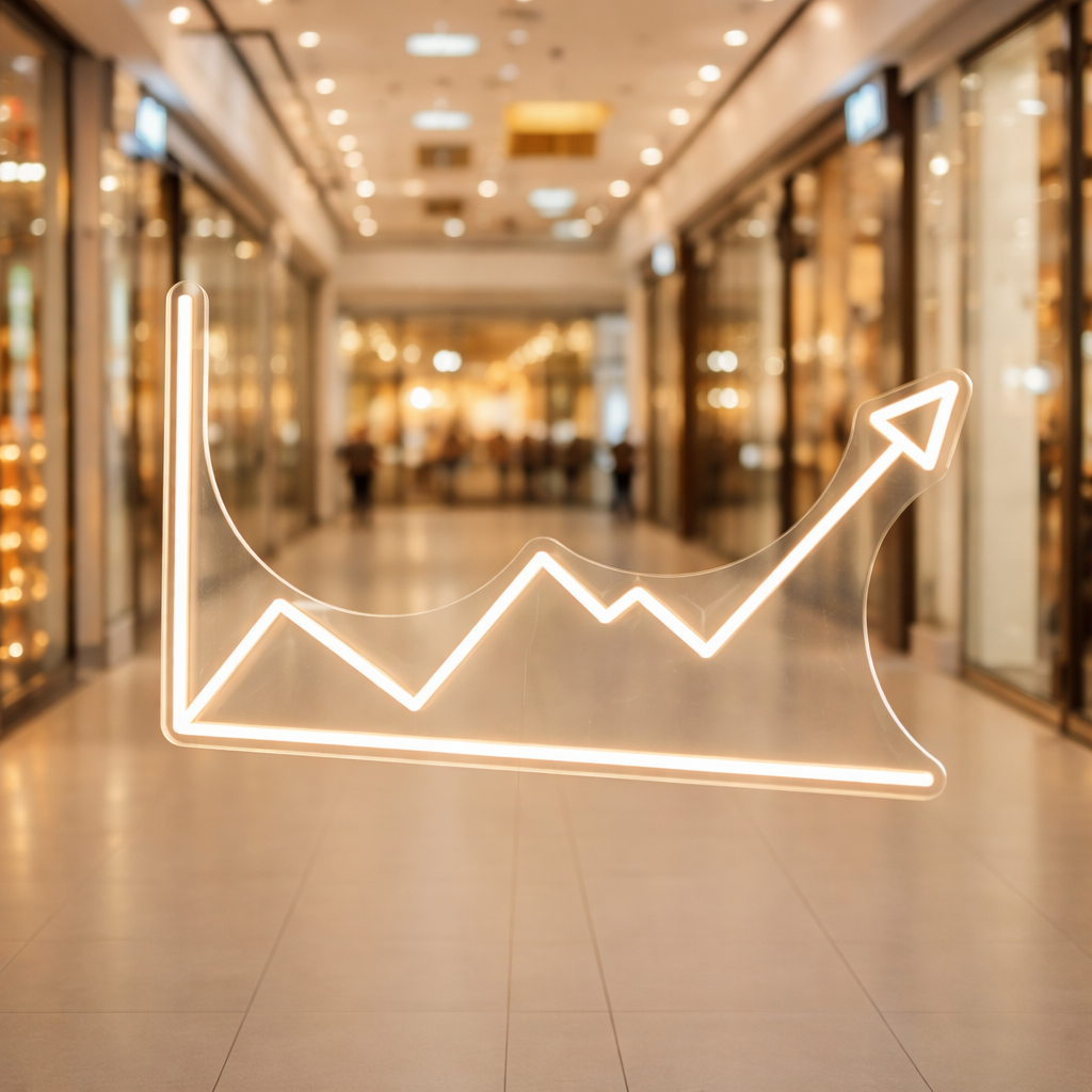 Upward Growth LED Neon Sign Wall Decoration Office Home Bar
