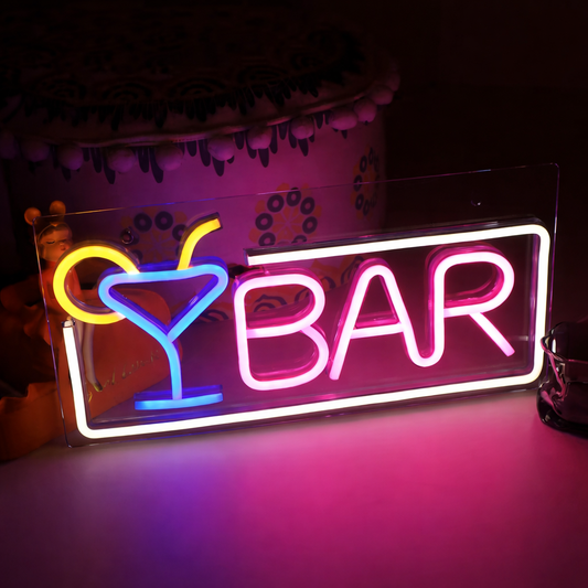Bar Cocktail LED Neon Sign Martini Glass Neon Light for Bar Club Decor