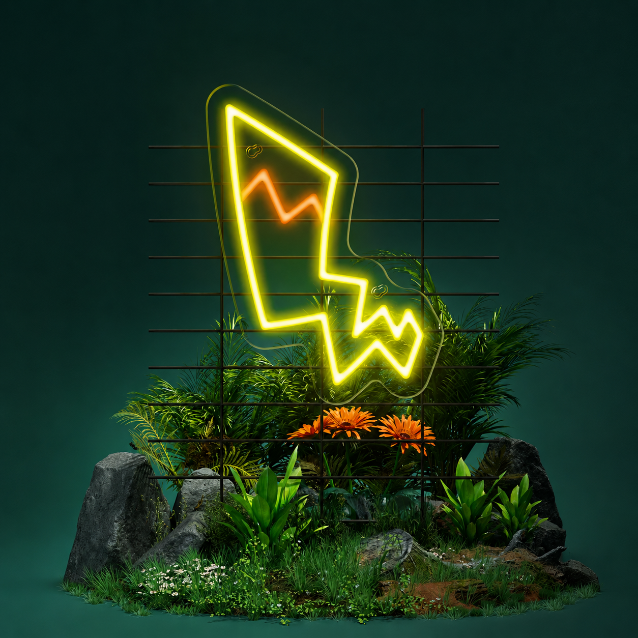 Lightning Bolt LED Neon Sign Yellow Thunder Neon Light Wall Decor for Bedroom Gaming Room