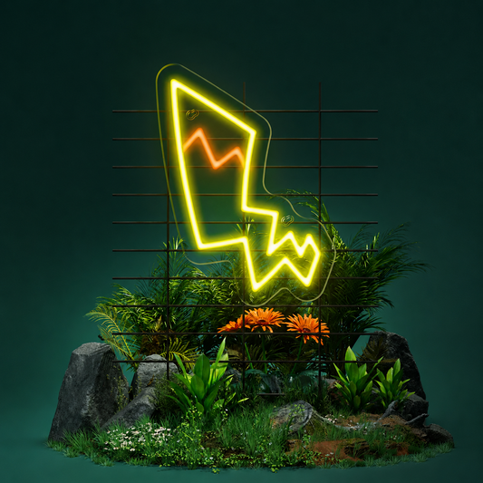 Lightning Bolt LED Neon Sign Yellow Thunder Neon Light Wall Decor for Bedroom Gaming Room