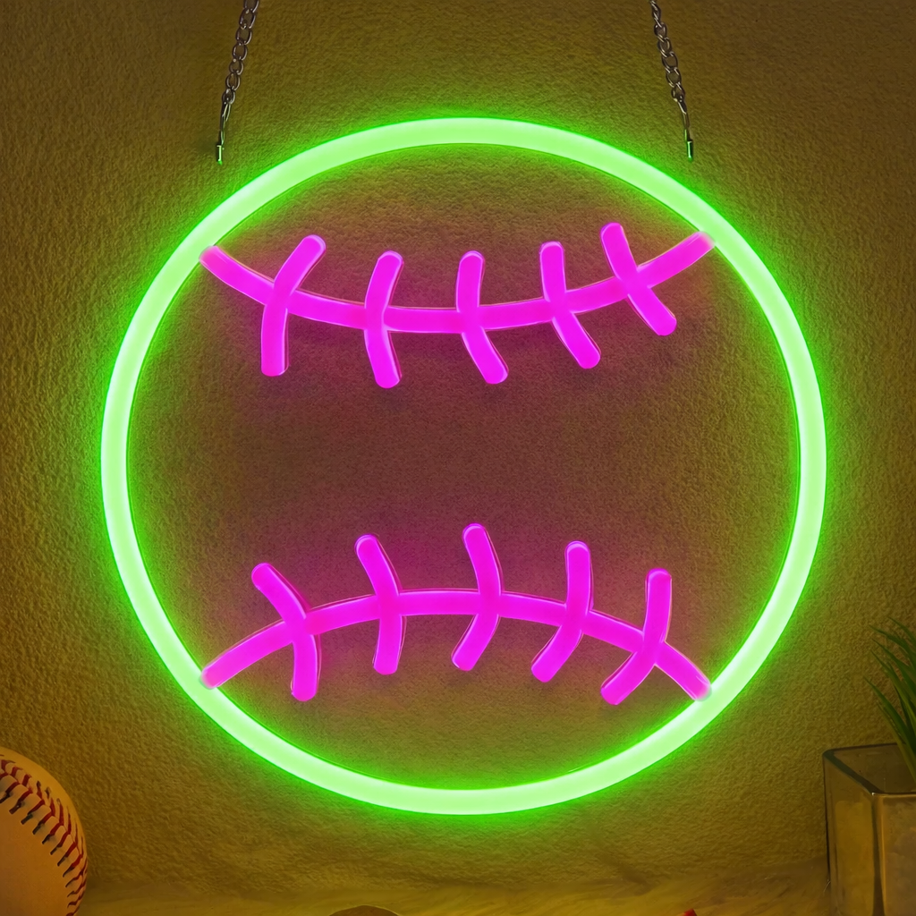 Baseball LED Neon Sign Sports Ball Neon Light for Bedroom Game Room Decor