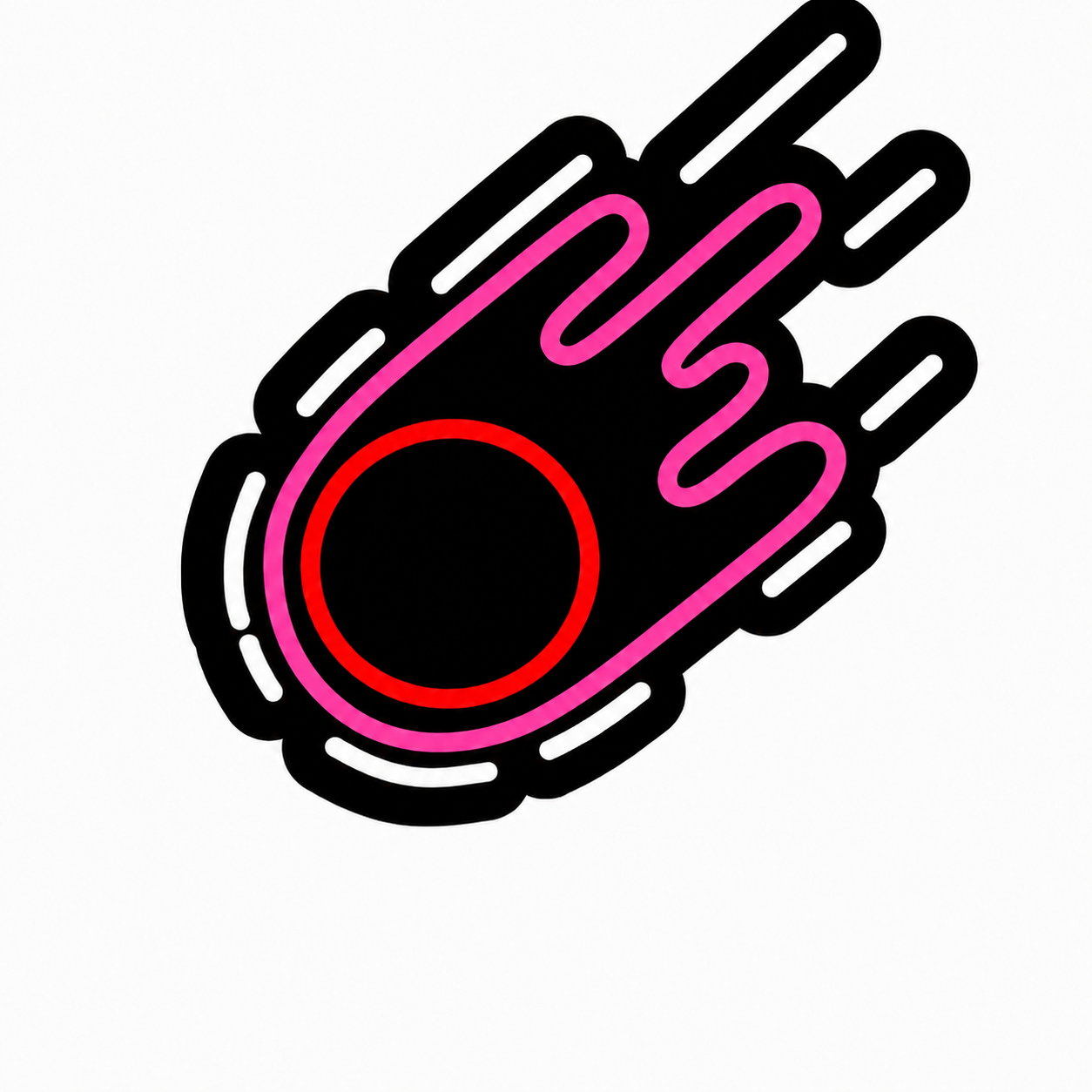 Meteor LED Neon Sign Yellow Red Space Neon Light Wall Decor for Kids Room Bedroom Game Room