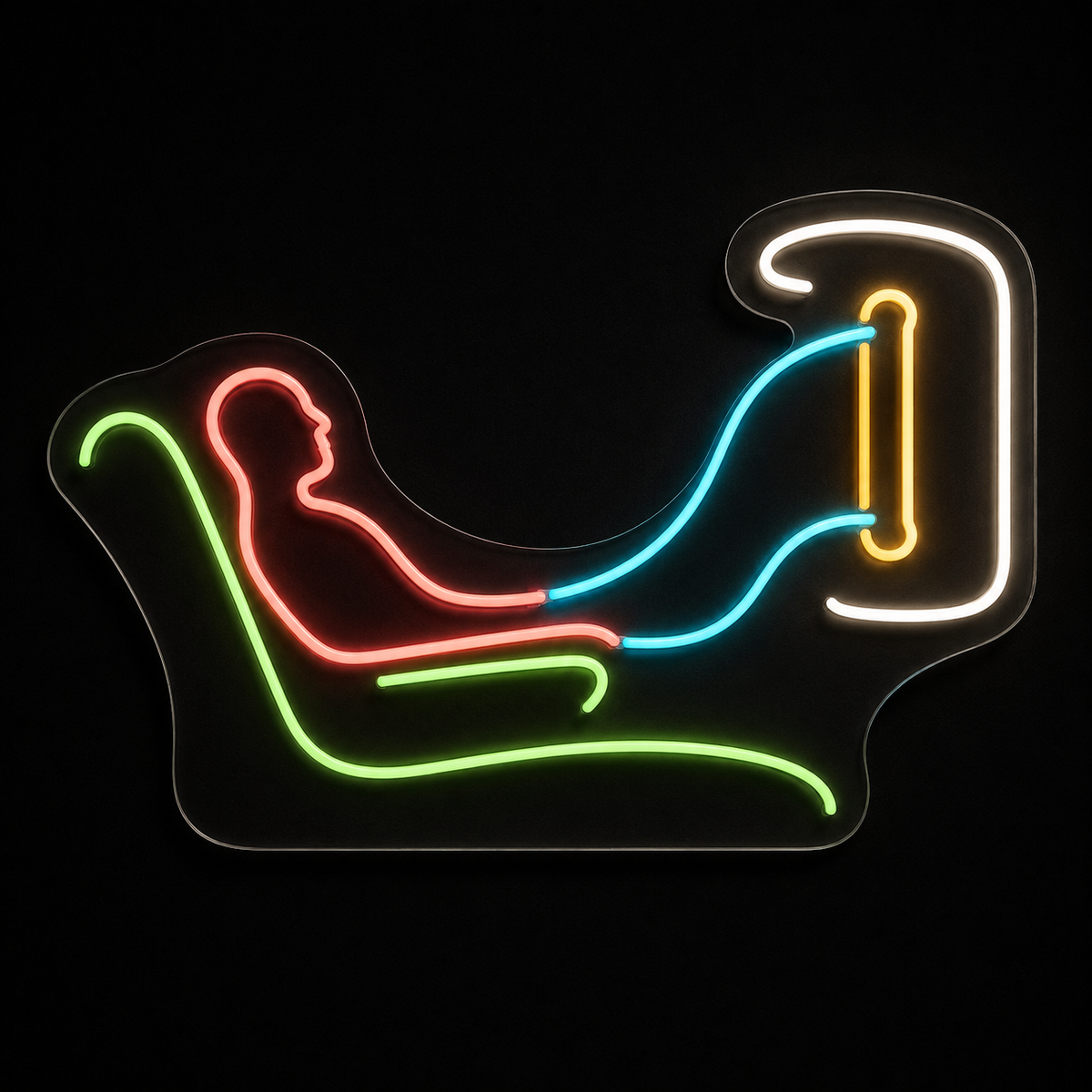 Dialysis Chair & Patient LED Neon Sign for Dialysis Centers - design reference