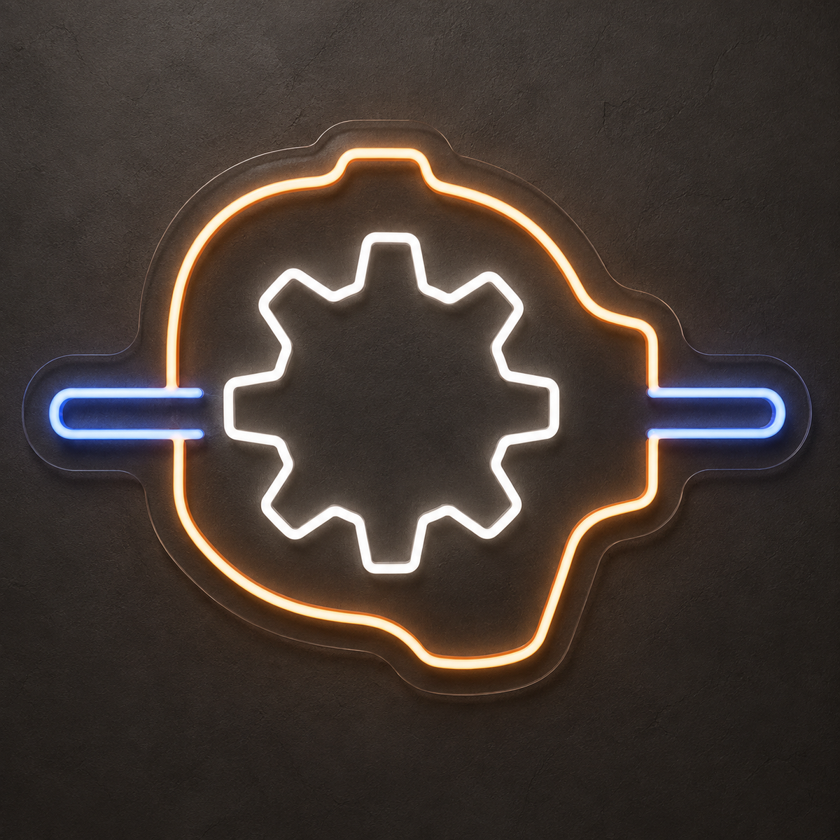 Differential Gear and Axle LED Neon Sign for Transmission Shops - design reference