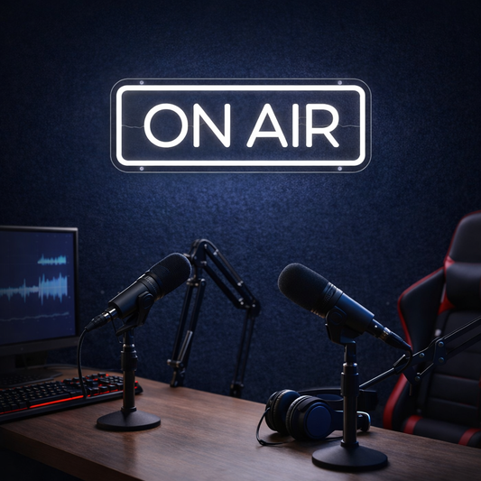 On Air LED Neon Sign Studio Neon Light for Podcast Streaming Room Wall Decor
