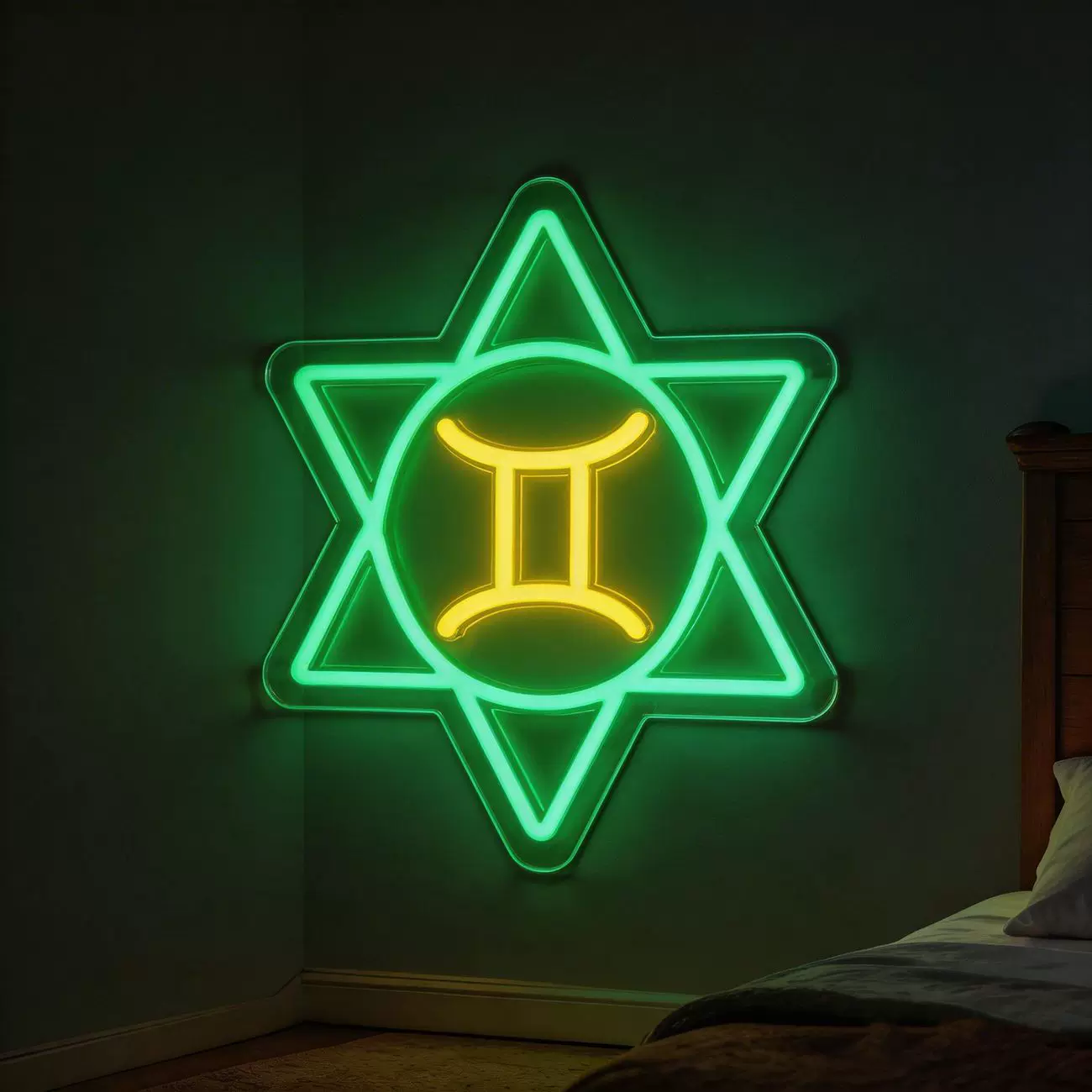 Gemini Zodiac LED Neon Sign Astrology Horoscope Neon Light Wall Decor for Bedroom Gaming Room