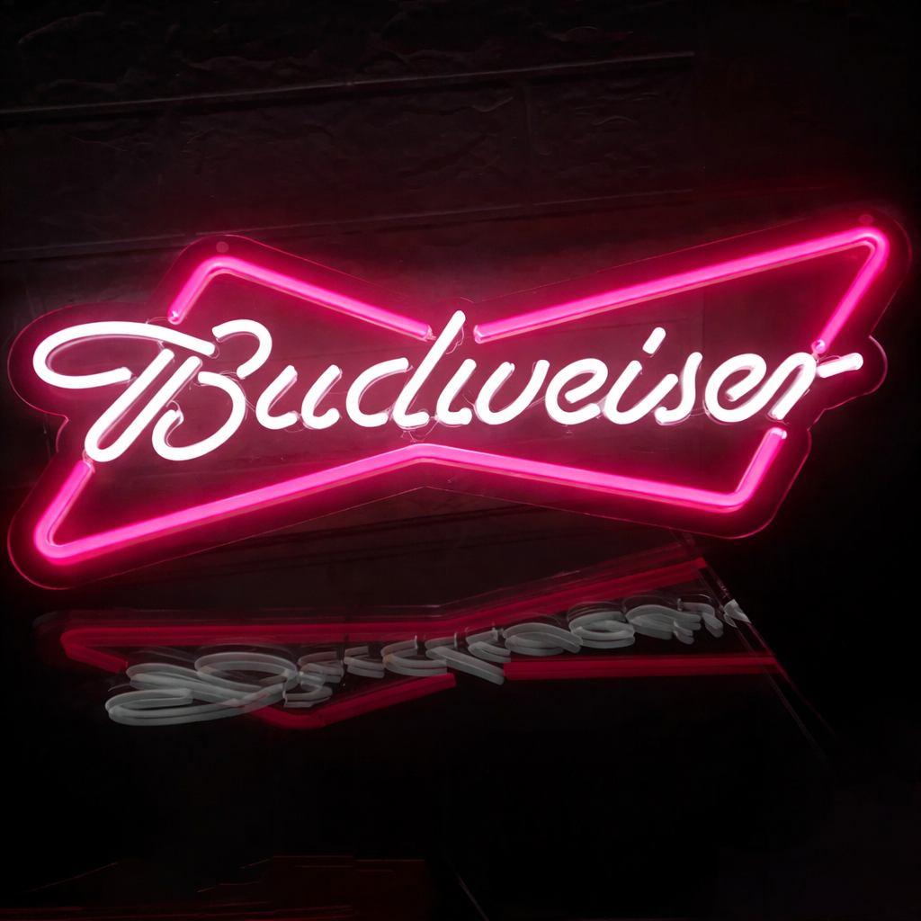 Classic Bow Beer Logo LED Neon Sign for Bar and Man Cave Decor