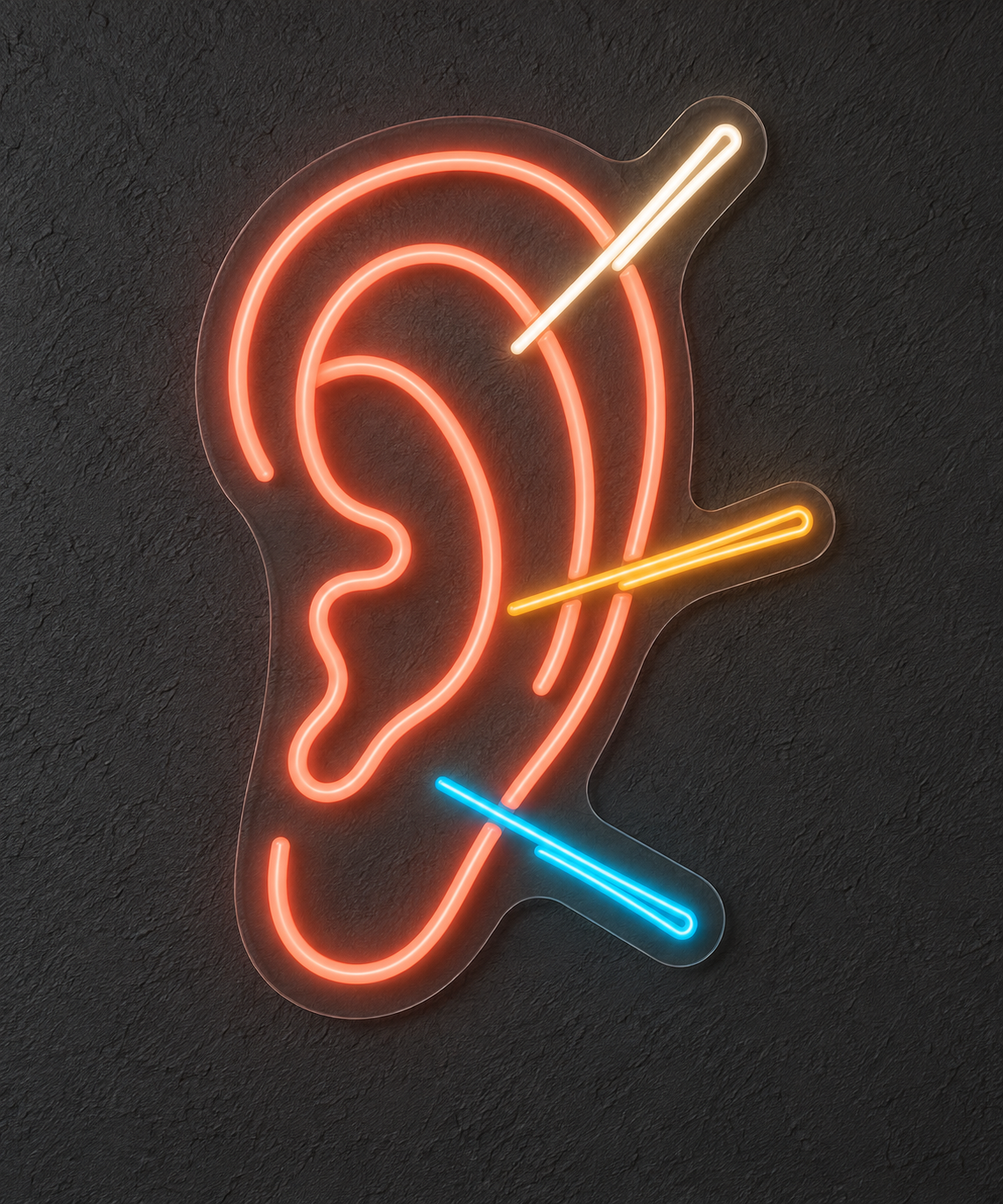 Ear Acupuncture LED Neon Sign for Acupuncture Clinics - design reference