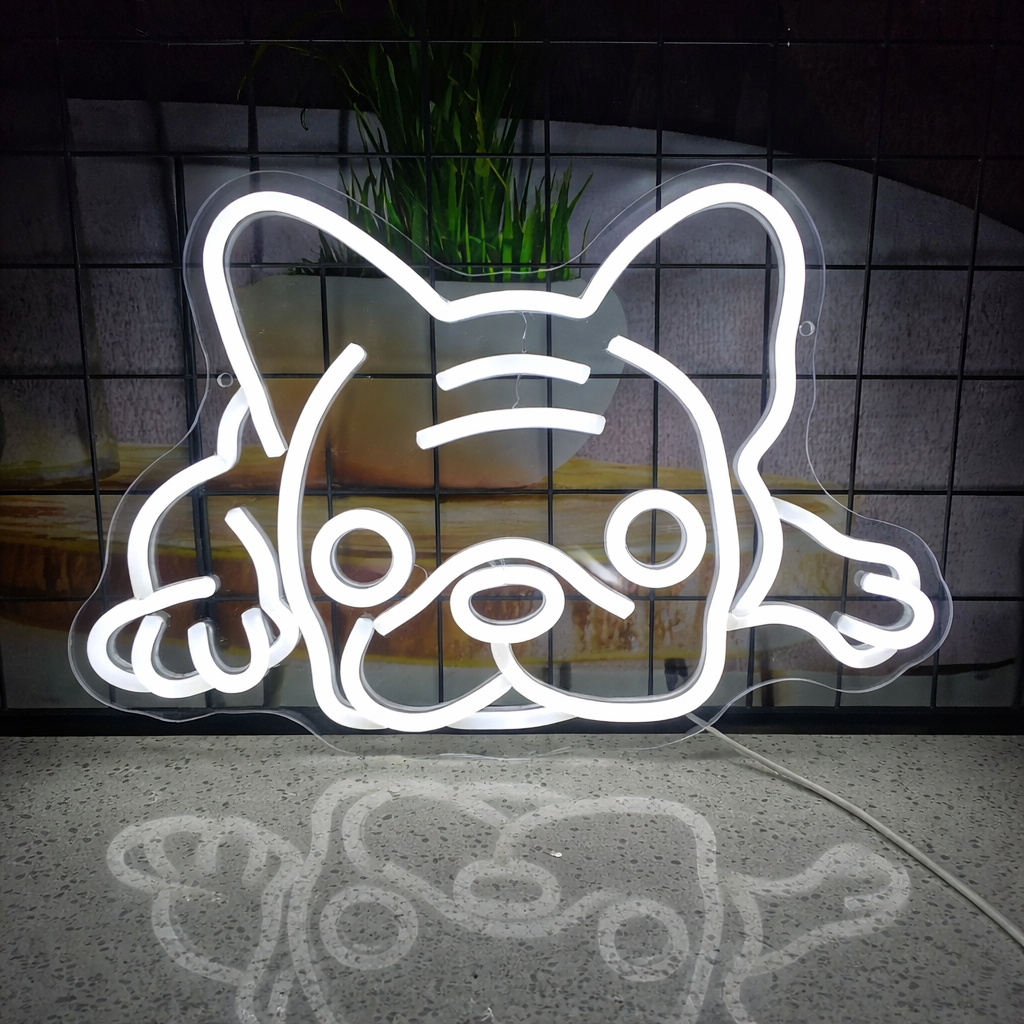 Minimalist Warm White LED Neon Light for Bedroom, Desk & Modern Room Decor